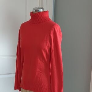 French Connection Vibrant Red Turtleneck Sweater